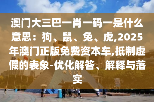 澳門大三巴一肖一碼一是什么意思：狗、鼠、兔、虎,2025年澳門正版免費資本車,抵制虛假的表象-優(yōu)化解答山東水清源環(huán)?？萍加邢薰?、解釋與落實