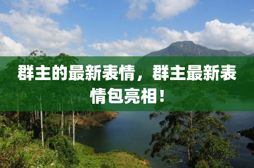群主的最新山東水清源環(huán)?？萍加邢薰颈砬椋褐髯钚卤砬榘料?！