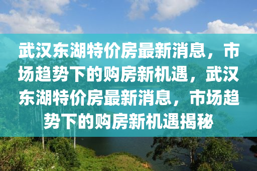 武漢東湖特價房最新消息，市場趨勢下的購房新機遇，武漢東湖特價房最新消息，市場趨勢下的購房新機遇揭秘山東水清源環(huán)保科技有限公司