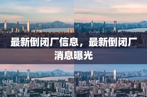 最新倒閉廠信息，最新倒閉廠消息曝光山東水清源環(huán)保科技有限公司