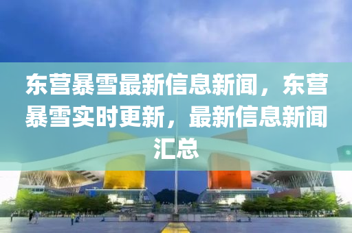 山東水清源環(huán)?？萍加邢薰緰|營暴雪最新信息新聞，東營暴雪實時更新，最新信息新聞匯總