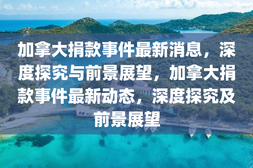 加拿大捐款事件最新消息，深度探究與前景展望，加拿大捐款事件最新動(dòng)態(tài)，深度探究及前景展望山東水清源環(huán)?？萍加邢薰? class=