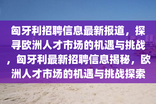 匈牙利招聘信息最新報(bào)道，探尋歐洲人才市場的機(jī)遇與挑戰(zhàn)，匈牙利最新招聘信息揭秘，歐洲人才市場的機(jī)遇與挑戰(zhàn)探索